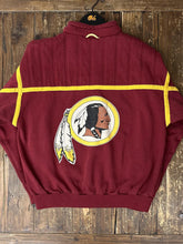 Load image into Gallery viewer, Washington Redskins Vintage 80s Nike Quarter Zip Pullover Sweatshirt Burgundy Yellow ABC Vintage 