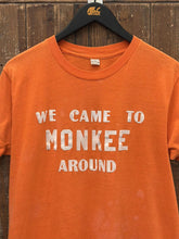 Load image into Gallery viewer, We Came To Monkee Around Vintage 70s Tour Tee Paper Thin Orange ABC Vintage 