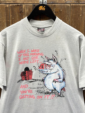 When I Woke Up This Morning... Vintage 1989 Tee Grey ABC Vintage 