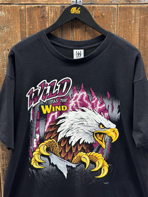 Wild As The Wind Vintage 90s Eagle Tee Black ABC Vintage 