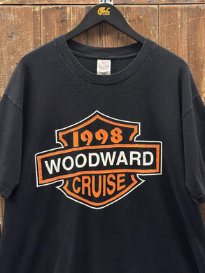 Woodward Dream Cruise Vintage 1998 Harley Logo Tee Black ABC Vintage 