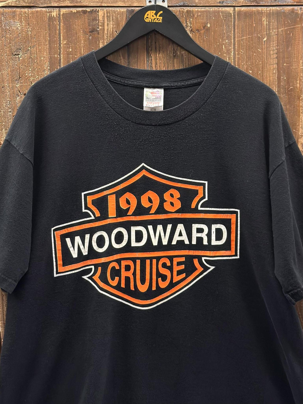 Woodward Dream Cruise Vintage 1998 Harley Logo Tee Black ABC Vintage 