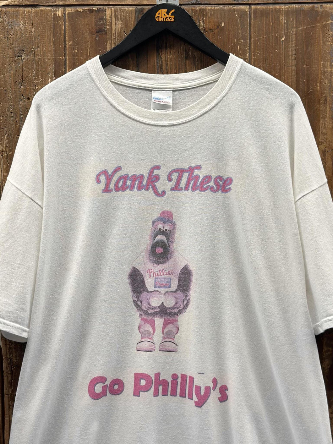 Yank These Go Philly's Vintage 2000s Tee Faded White ABC Vintage 