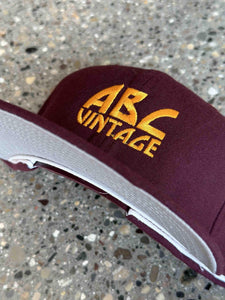 ABC Vintage 90s New Era Snapback (Maroon/Gold Logo) ABC Vintage 