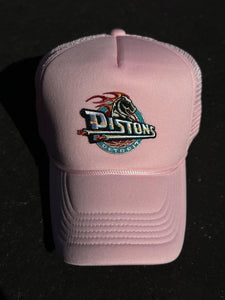 ABC Vintage Detroit Pistons Vintage OG Horse Logo Trucker Hat (Pink) ABC Vintage 