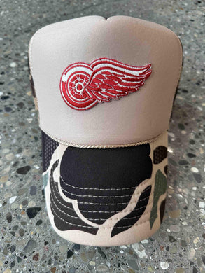 ABC Vintage Detroit Red Wings Vintage Wing Patch Trucker Hat (Camo) ABC Vintage 
