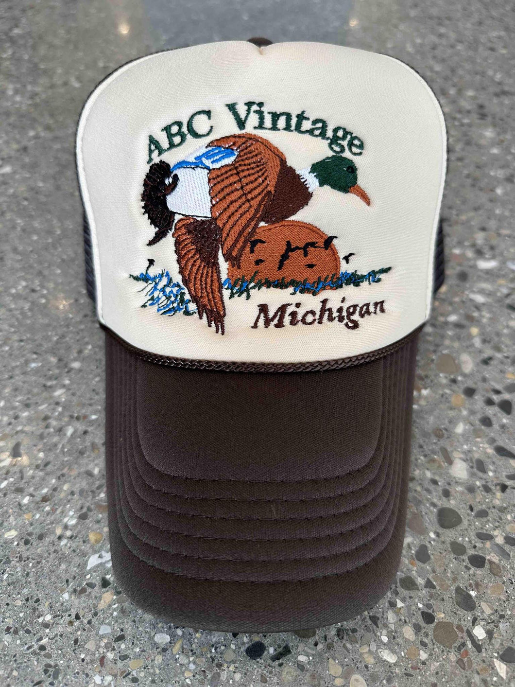 ABC Vintage Duck Trucker Hat (Cream/Brown) ABC Vintage 