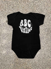 Load image into Gallery viewer, ABC Vintage Flower Child Baby Onesie (Nighttime Black) ABC Vintage 