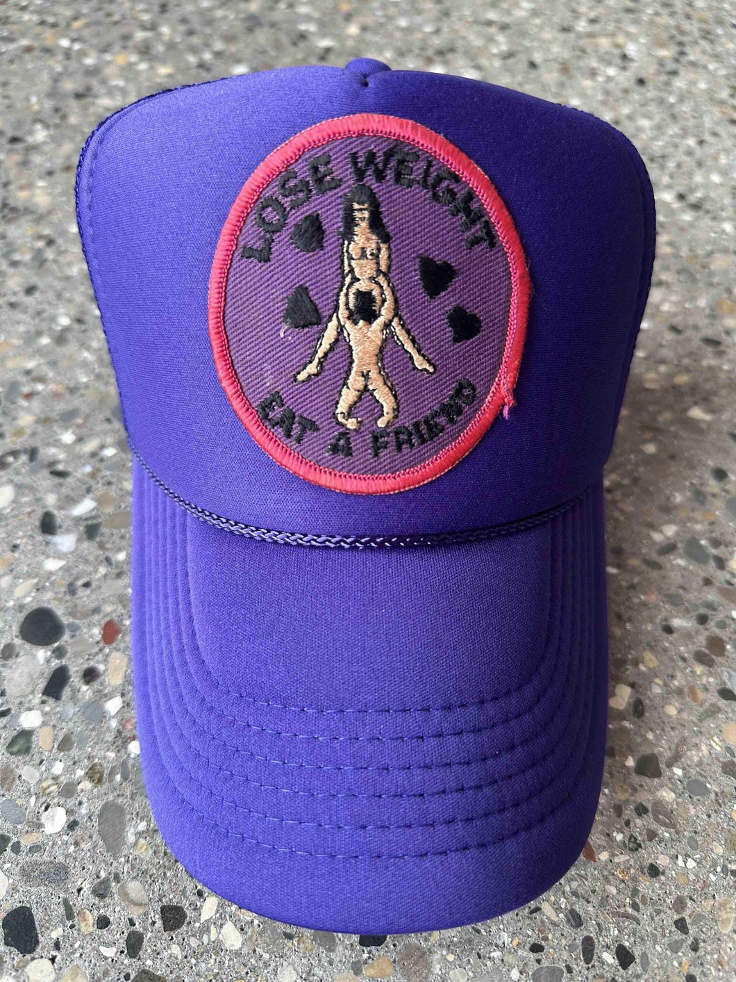 ABC Vintage Lose Weight Vintage Patch Trucker Hat (Violet) ABC Vintage 