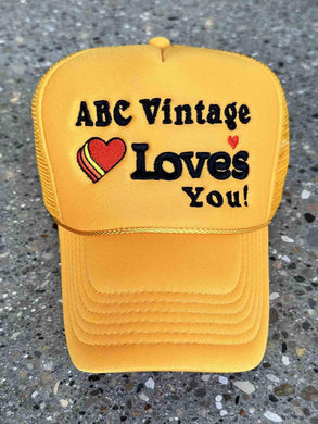 ABC Vintage Loves You Trucker Hat (Gold) ABC Vintage 