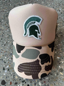 ABC Vintage Michigan State Vintage Spartans Patch Trucker Hat (Camo) ABC Vintage 