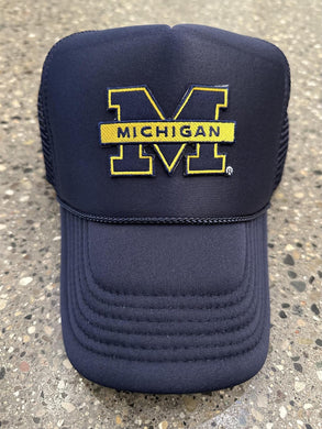 ABC Vintage Michigan Wolverines Vintage Michigan M Patch Trucker Hat (Navy) ABC Vintage 