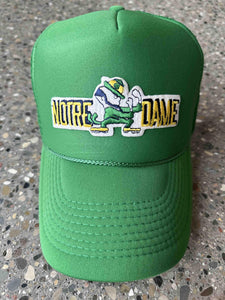 ABC Vintage Notre Dame Vintage Patch Trucker Hat (Kelly) ABC Vintage 