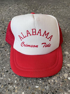 Alabama Crimson Tide Vintage Youth Trucker Hat White Red ABC Vintage 