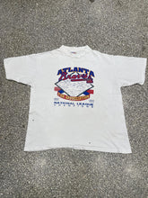 Load image into Gallery viewer, Atlanta Braves Vintage 90s Taz National League Champions Faded White ABC Vintage 