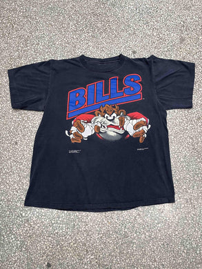Buffalo Bills Vintage 1991 Taz Faded Black ABC Vintage 