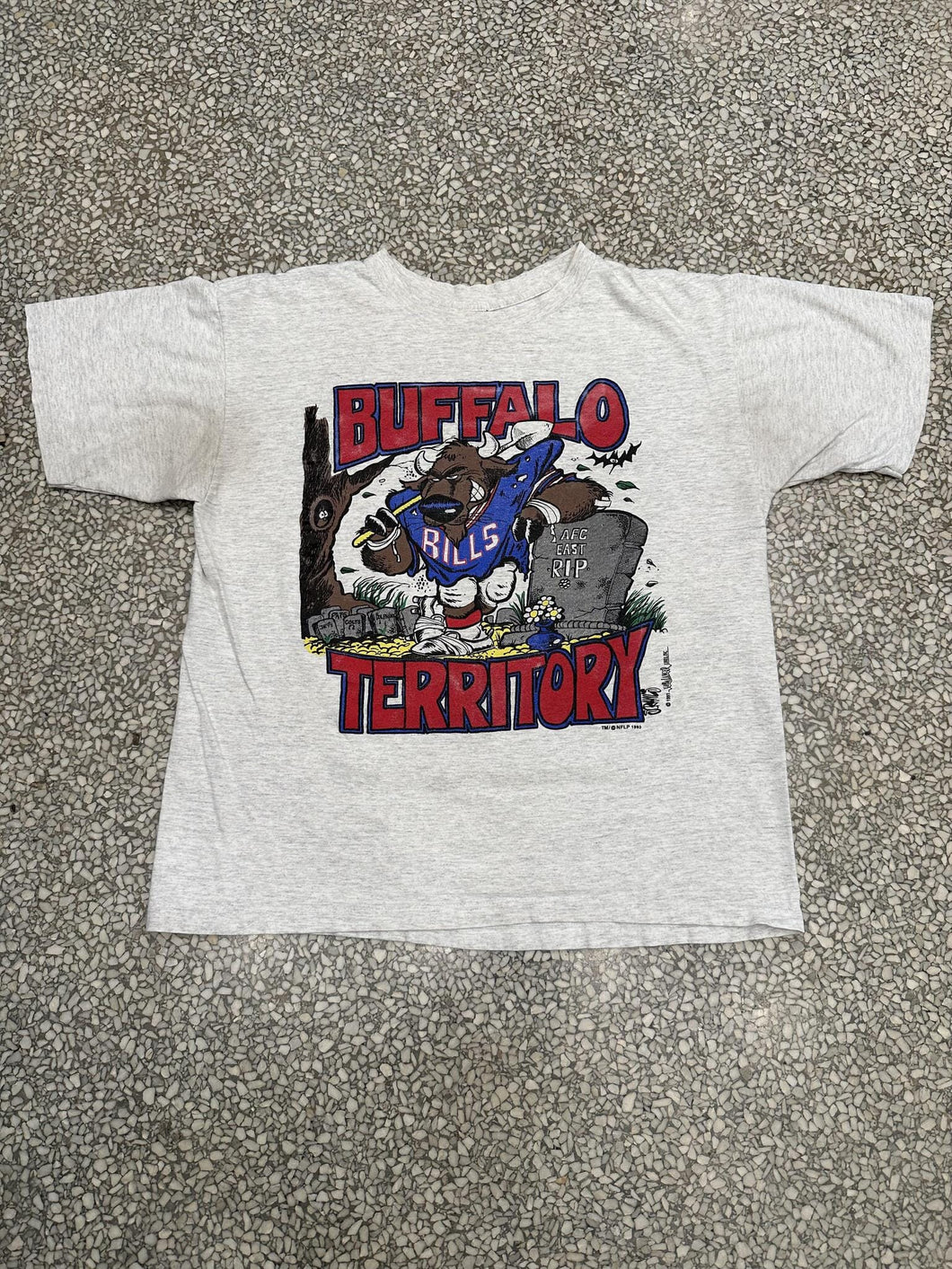 Buffalo Bills Vintage 1993 Territory Faded Grey ABC Vintage 
