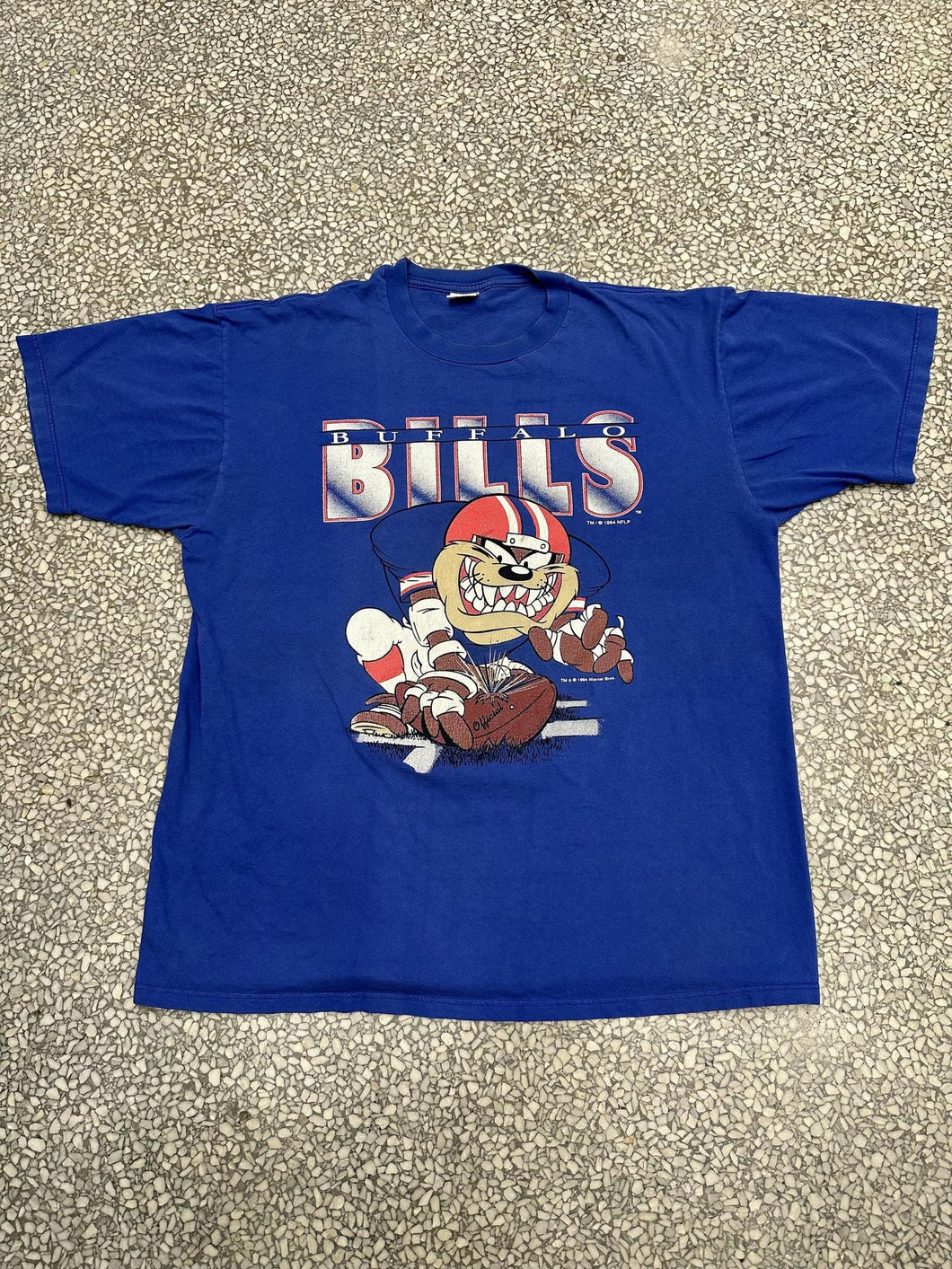 Buffalo Bills Vintage 1994 Taz Faded Blue ABC Vintage 