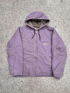 Carhartt Vintage 80/90s Hooded Zip Up Work Jacket Sun Faded Lavender ABC Vintage 