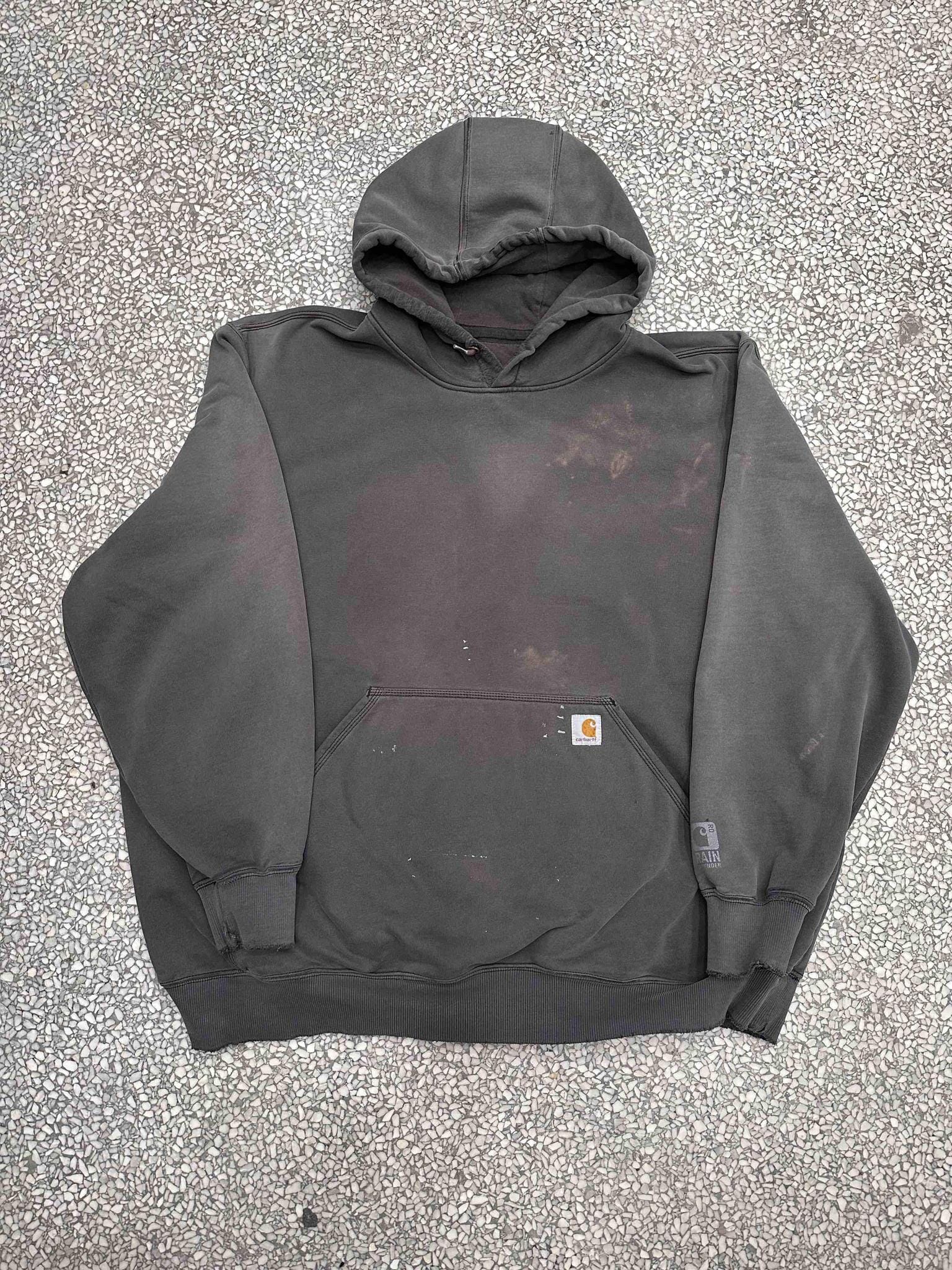 90s carhartt fade blk hoodie アルミ ジップパーカー 【公式通販】