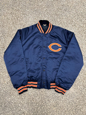 Chicago Bears Vintage 90s Satin Bomber Jacket ABC Vintage 