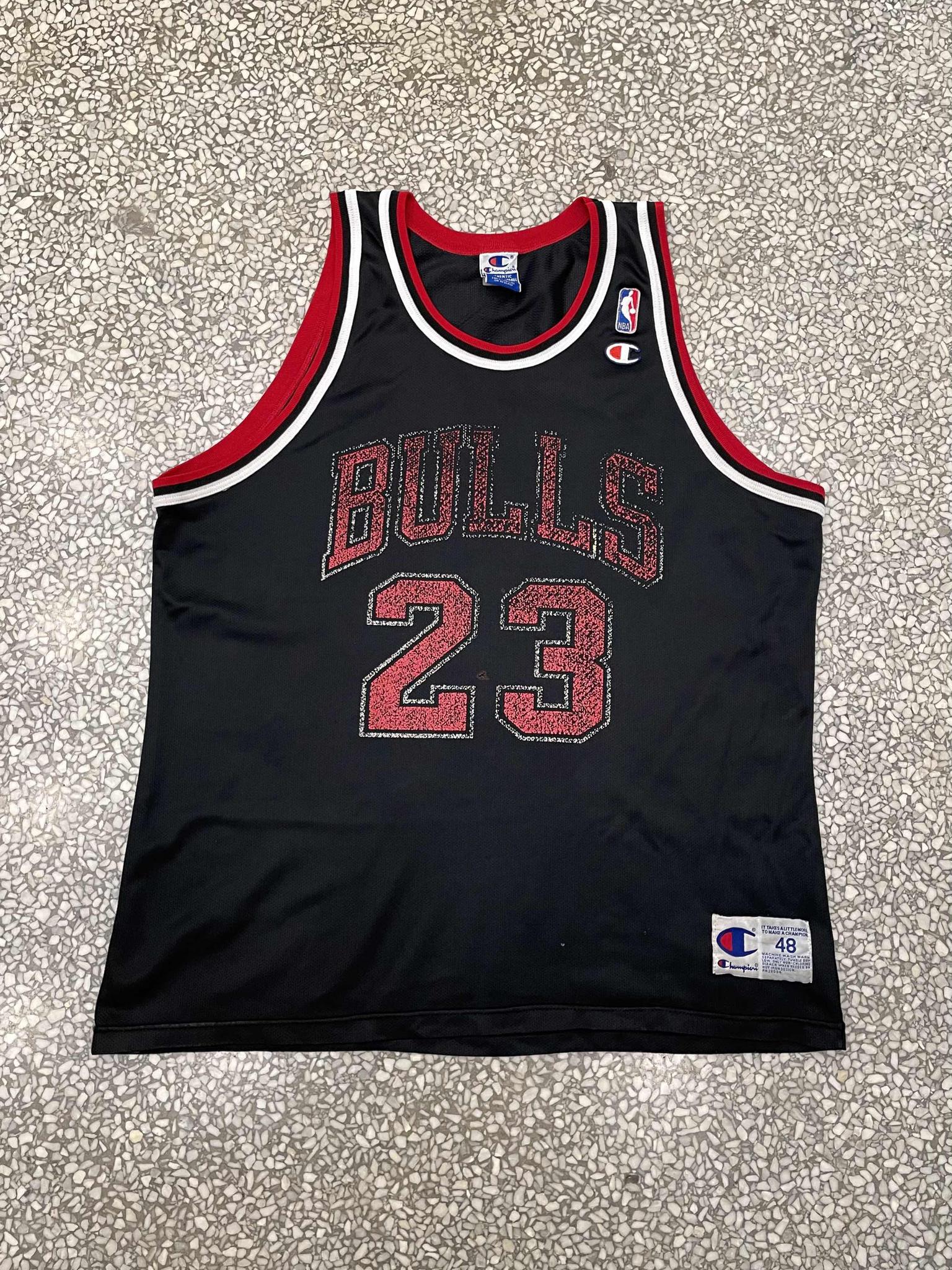Michael Jordan Chicago Bulls Vintage 90's Black Champion Jersey