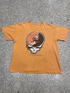Cleveland Browns Vintage 90s Grateful Dead Bootleg Faded Orange ABC Vintage 