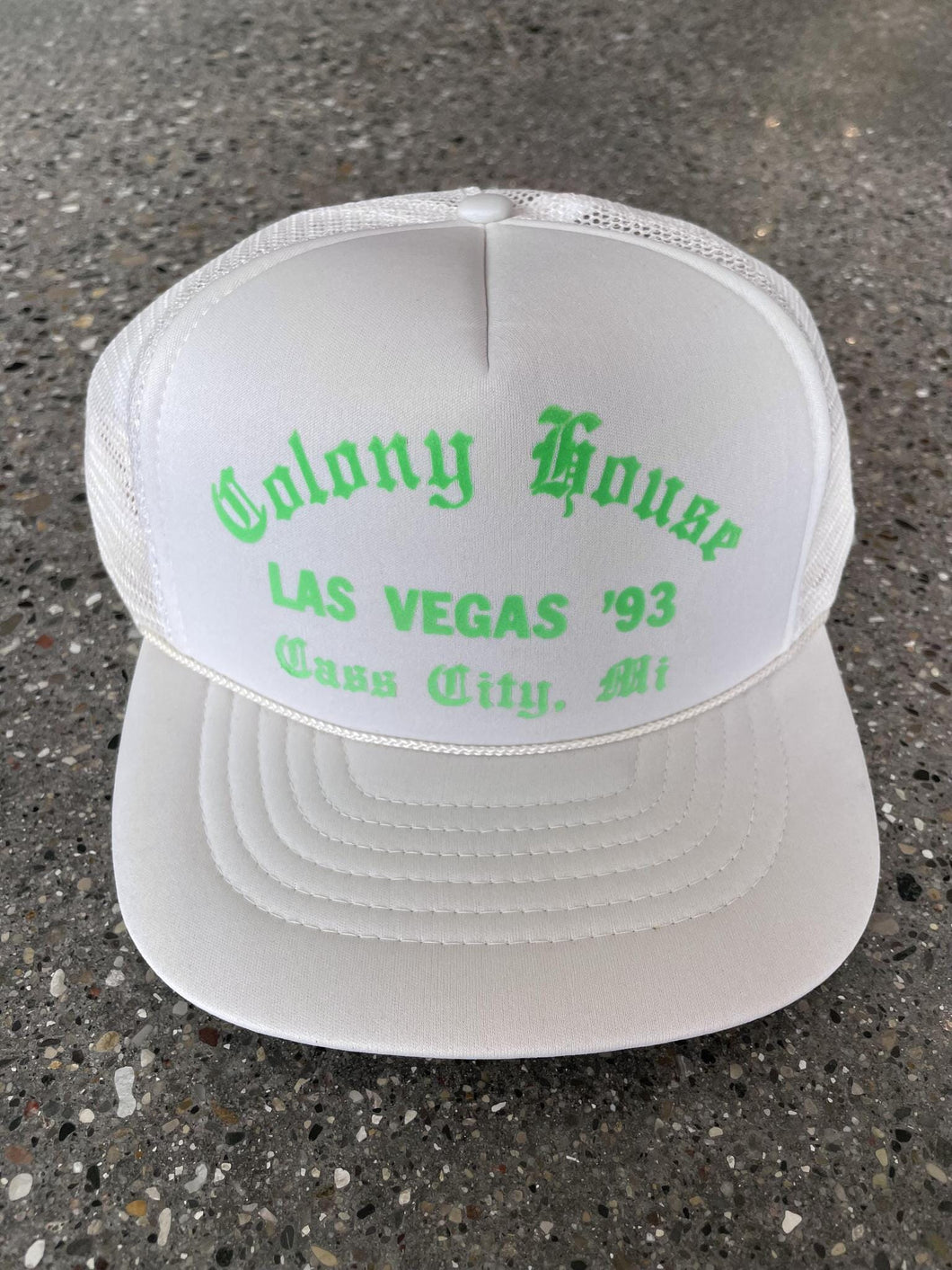 Colony House Las Vegas Cass City Michigan Vintage 1993 Trucker Hat ABC Vintage 