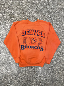 Denver Broncos Orange Crewneck Tultex Tag ABC Vintage 