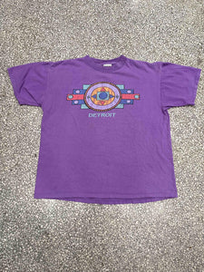 Detroit Art Vintage 90s Faded Purple ABC Vintage 