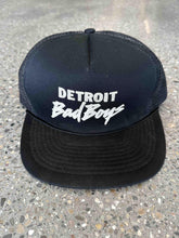 Load image into Gallery viewer, Detroit Bad Boys Vintage Puff Print Trucker Hat Black ABC Vintage 