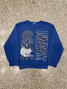 Detroit Lions Vintage 1993 Youth Crewneck Faded Blue ABC Vintage 