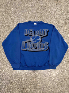 Detroit Lions Vintage 1995 Logo 7 Crewneck Faded Blue ABC Vintage 