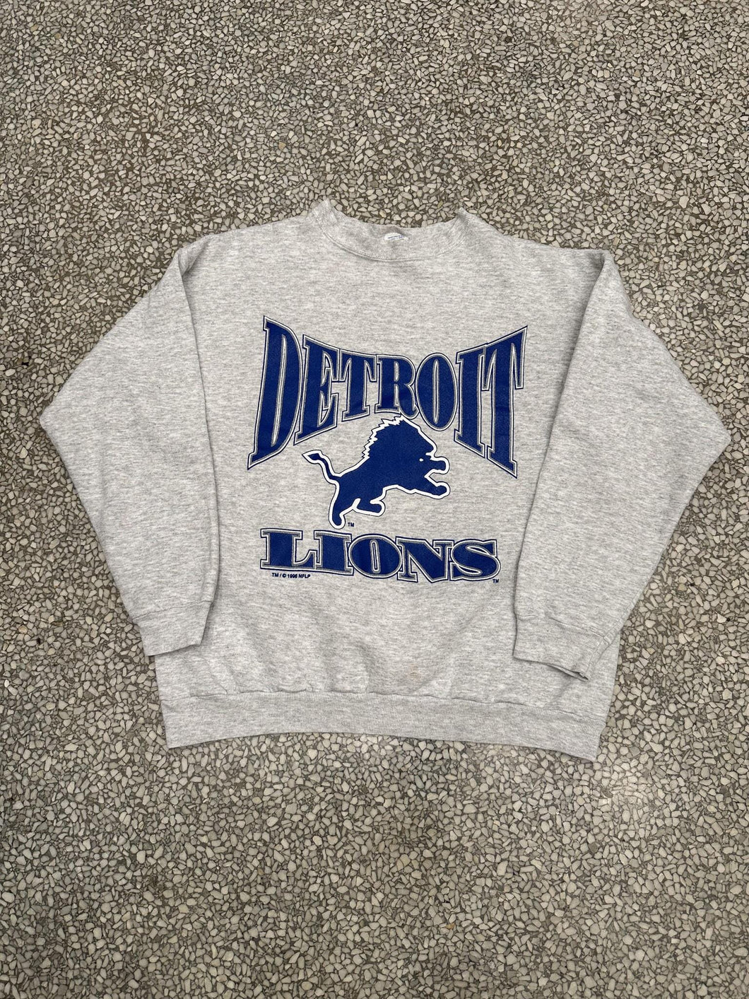 Detroit Lions Vintage 1996 Logo 7 Crewneck Light Grey ABC Vintage 