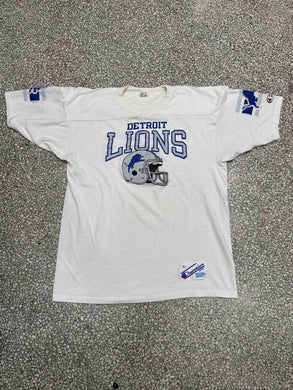 Detroit Lions Vintage 80s Champion Jersey Shirt Cream ABC Vintage 