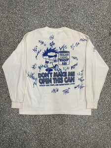 Detroit Lions Vintage 90s Don't Make Me Open This Can With Autographs L/S Tee Rare ABC Vintage 