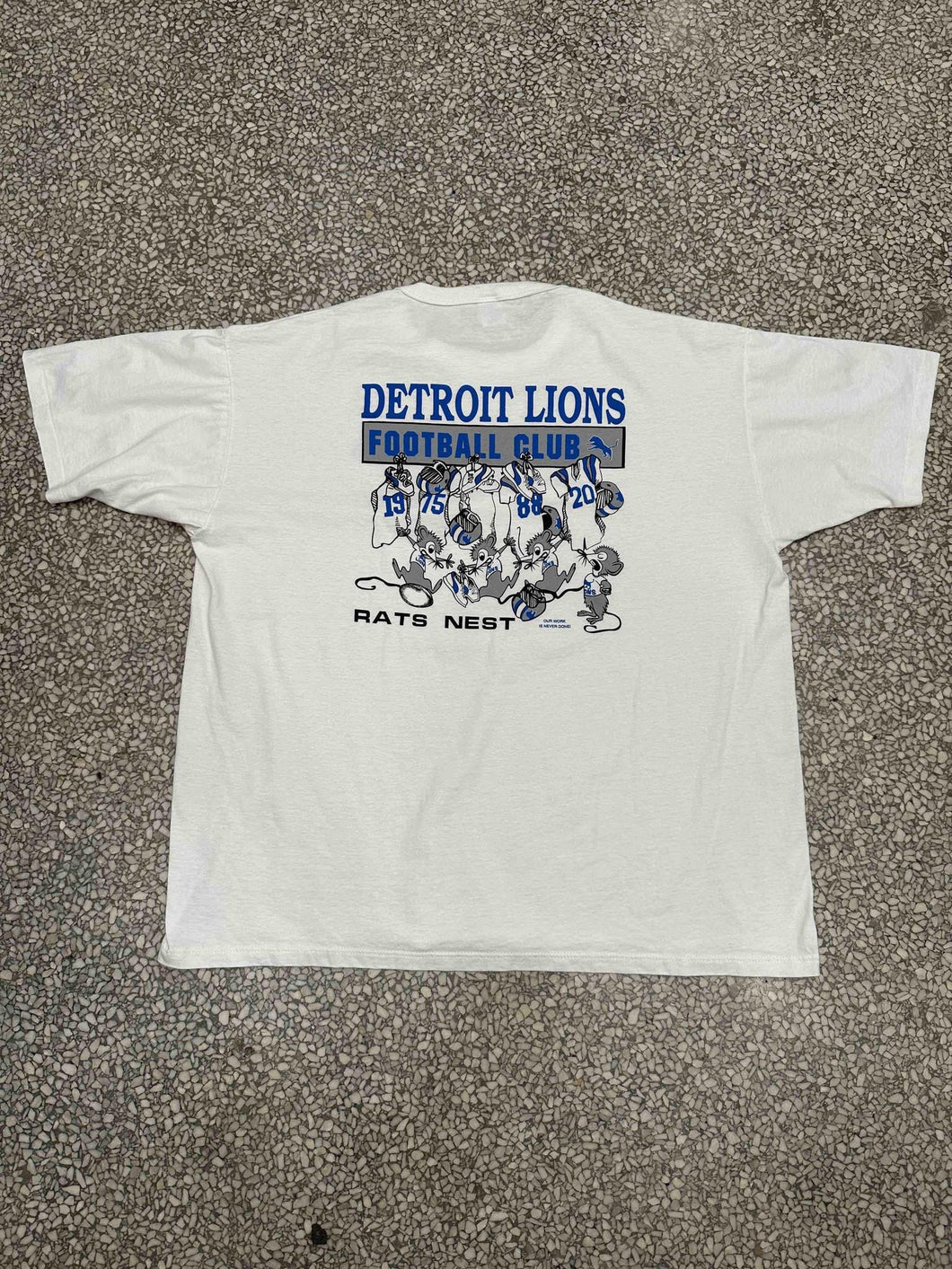 Detroit Lions Vintage 90s Football Club Rats Nest Russell ABC Vintage 