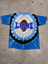 Load image into Gallery viewer, Detroit Lions Vintage 90s Liquid Blue Football Tiedye ABC Vintage 