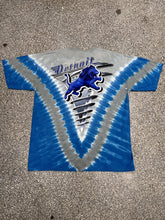 Load image into Gallery viewer, Detroit Lions Vintage 90s Liquid Blue Metal Plate Tiedye ABC Vintage 