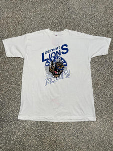 Detroit Lions Vintage 90s Restore The Roar White ABC Vintage 