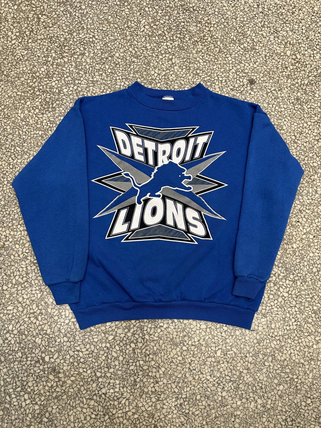 Detroit Lions Vintage 90s Sparkle Logo 7 Crewneck Blue – ABC Vintage