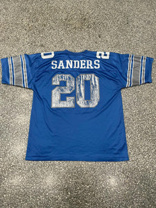 Detroit Lions Vintage Barry Sanders #20 Jersey Faded Blue ABC Vintage 