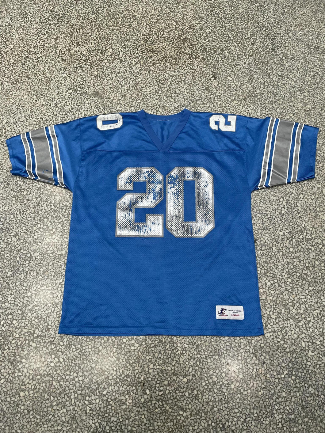 Detroit Lions Vintage Barry Sanders #20 Jersey Faded Blue ABC Vintage 