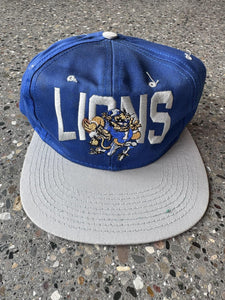 Detroit Lions Vintage Jack Davis Team Snapback Blue Grey ABC Vintage 
