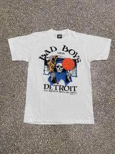 Detroit Pistons Vintage 1989 Bad Boys Reaper White ABC Vintage M 