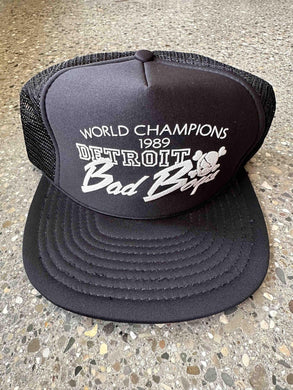 Detroit Pistons Vintage 1989 Bad Boys Trucker Hat Black ABC Vintage 
