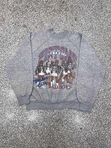 Detroit Pistons Vintage 1989 Motor City Bad Boys Crewneck Grey ABC Vintage 