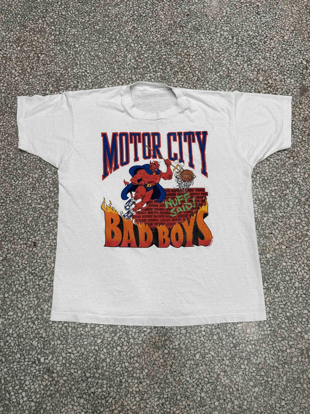 Detroit Pistons Vintage 1989 Motor City Bad Boys Devil Paper Thin Rare ABC Vintage 