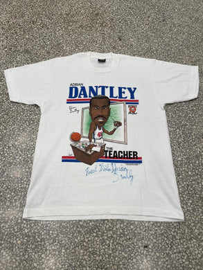 Detroit Pistons Vintage 1989 The Teacher Adrian Dantley Autographed ABC Vintage 