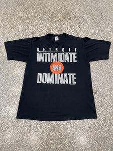 Detroit Pistons Vintage 1990 Intimidate And Dominate Black ABC Vintage 